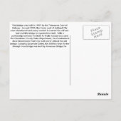 Cumberland Bicentennial Trail Bridge Briefkaart (Achterkant)