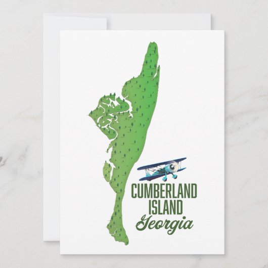 Cumberland eiland Georgia Kaart (Voorkant)