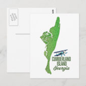 Cumberland eiland Georgia Kaart (Voorkant / Achterkant)