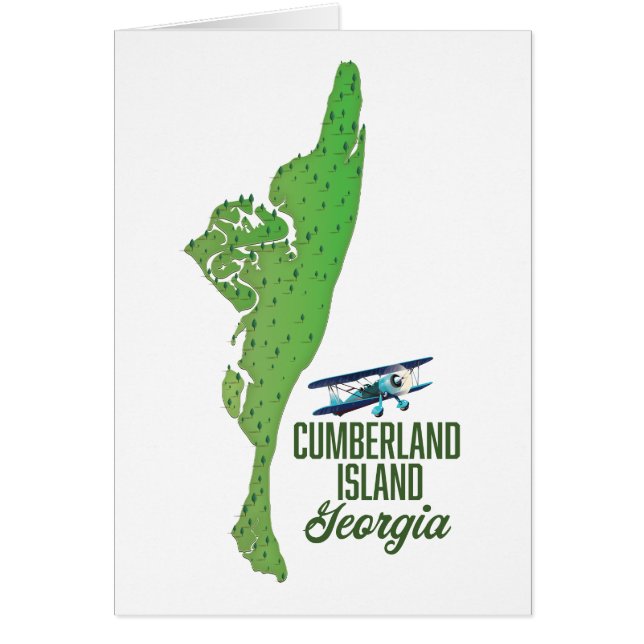 Cumberland eiland Georgia Kaart (Voorkant)