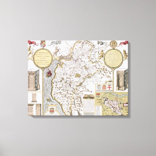 Cumberland en de oude stad Carlile Canvas Afdruk (Voorkant)