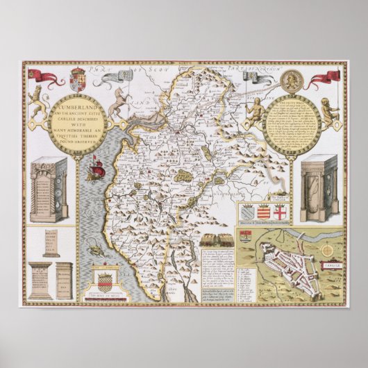 Cumberland en de oude stad Carlile Poster (Voorkant)