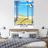 Cumberland, Engeland, reisposter. Canvas Afdruk (Insitu (Slaapkamer))