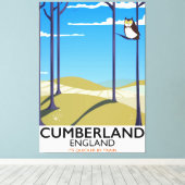 Cumberland, Engeland, reisposter. Canvas Afdruk (Insitu (Houten vloer))