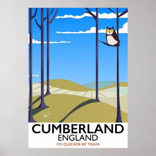 Cumberland, Engeland,  reisposter. Poster (Voorkant)