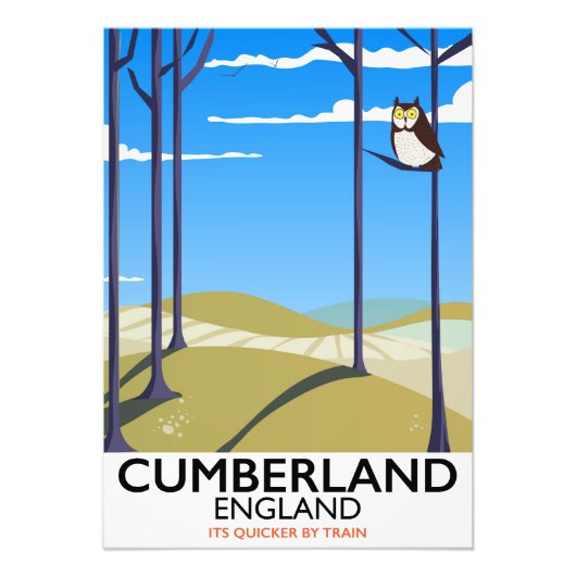 Cumberland, Engeland vintage reisposter. Foto Afdruk (Voorkant)