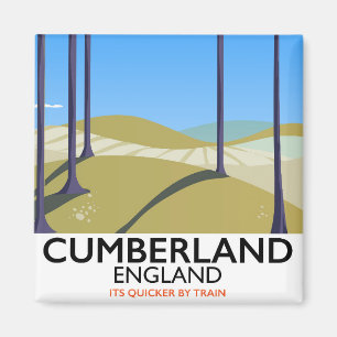 Cumberland, Engeland vintage reisposter. Magneet