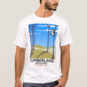 Cumberland, Engeland vintage stijl reisposter. T-shirt