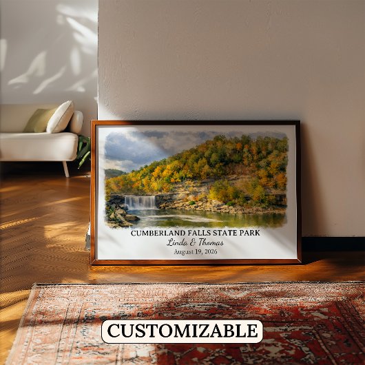 Cumberland Falls State Park Kentucky, Aquarel Poster