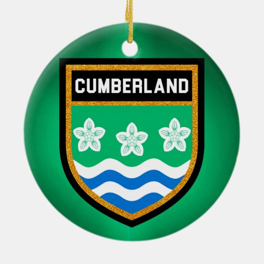 Cumberland Flag Keramisch Ornament (Achterkant)