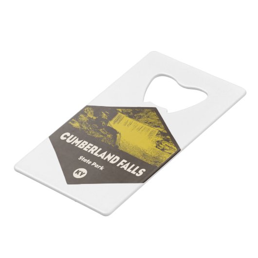 Cumberland Herfst State Park Kentucky Creditkaart Flessenopener (Achterkant Gekanteld)