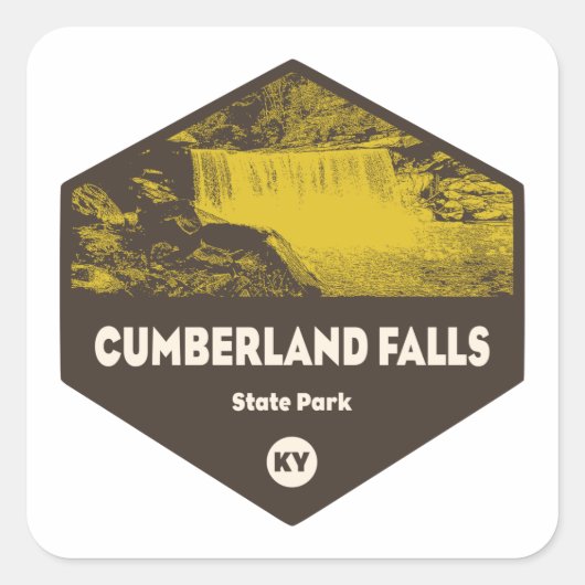 Cumberland Herfst State Park Kentucky Vierkante Sticker (Voorkant)