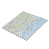 Cumberland Island Georgia Kustkaart Mok Tegeltje (Zijkant)