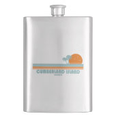 Cumberland Island Georgia Sun Palm Trees Flacon (Voorkant)