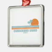 Cumberland Island Georgia Sun Palm Trees Metalen Ornament (Links)