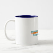 Cumberland Island Georgia Sun Palm Trees Tweekleurige Koffiemok (Links)