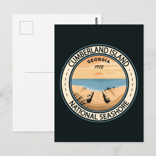 Cumberland Island National Seashore Georgia Badge Briefkaart (Voorkant / Achterkant)