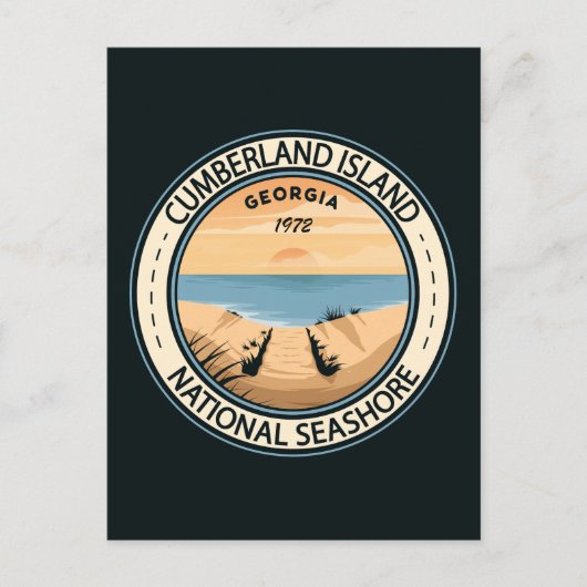 Cumberland Island National Seashore Georgia Badge Briefkaart (Voorkant)