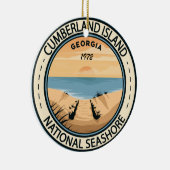 Cumberland Island National Seashore Georgia Badge Keramisch Ornament (Rechts)