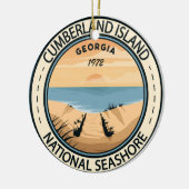 Cumberland Island National Seashore Georgia Badge Keramisch Ornament (Links)
