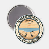 Cumberland Island National Seashore Georgia Badge Magneet (Voorkant / Achterkant)