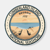 Cumberland Island National Seashore Georgia Badge Magneet (Voorkant)