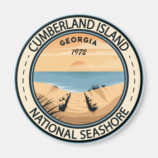 Cumberland Island National Seashore Georgia Badge Magneet (Voorkant)