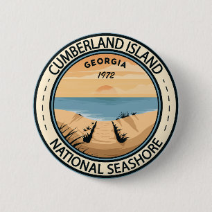 Cumberland Island National Seashore Georgia Badge Ronde Button 5,7 Cm