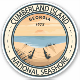 Cumberland Island National Seashore Georgia Badge Sticker
