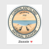 Cumberland Island National Seashore Georgia Badge Sticker (Vel)