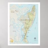 Cumberland Island National Seashore Map (1991) Poster (Voorkant)