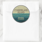 Cumberland Island National Seashore Ocean Birds Ronde Sticker (Tas)