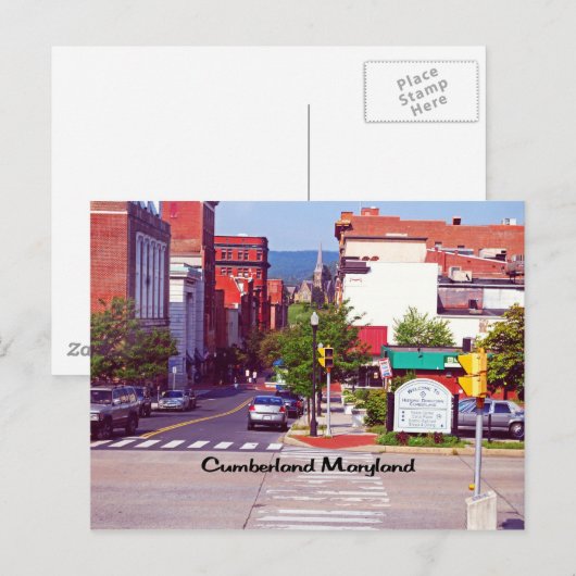 Cumberland Maryland Briefkaart (Voorkant / Achterkant)