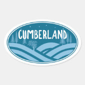 Cumberland Maryland Outdoors Ovale Sticker (Voorkant)
