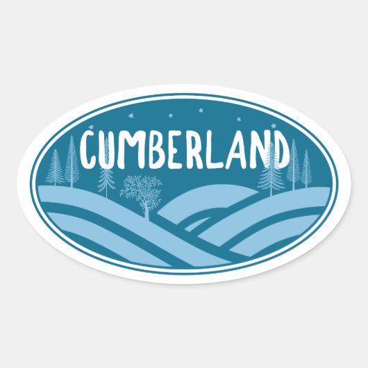 Cumberland Maryland Outdoors Ovale Sticker (Voorkant)