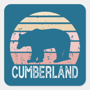 Cumberland Maryland Retro Beer Vierkante Sticker