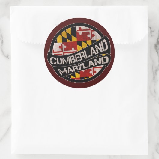 Cumberland Maryland vlag grunge stickers (Tas)