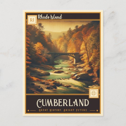 Cumberland, Rhode Island | Antiek Briefkaart (Voorkant)