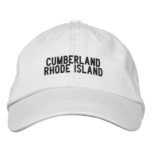 CUMBERLAND Rhode Island Hoed Geborduurde Pet (Voorkant)