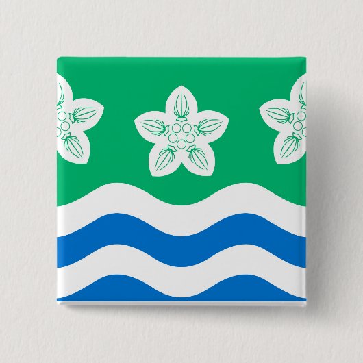 Cumberland (VK) Vierkante Button 5,1 Cm (Voorkant)