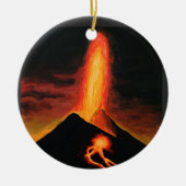Cumbre Vieja vulcano Keramisch Ornament (Voorkant)
