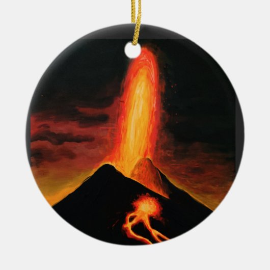 Cumbre Vieja vulcano Keramisch Ornament (Voorkant)