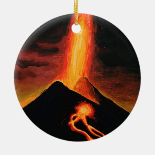 Cumbre Vieja vulcano Keramisch Ornament (Achterkant)