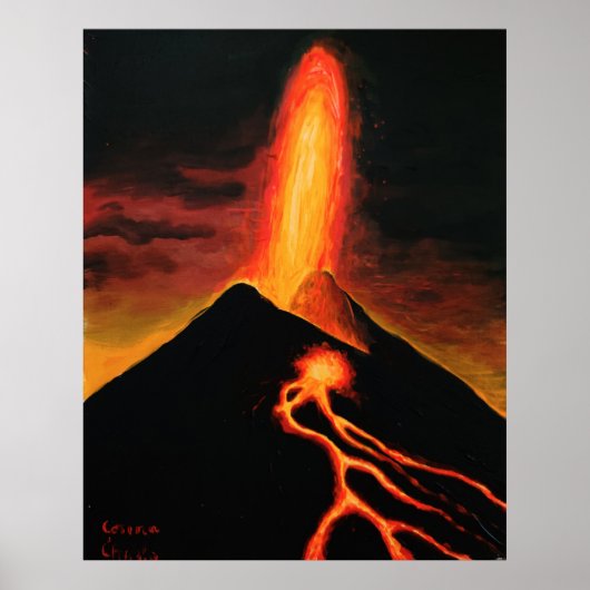 Cumbre Vieja vulcano Poster (Voorkant)