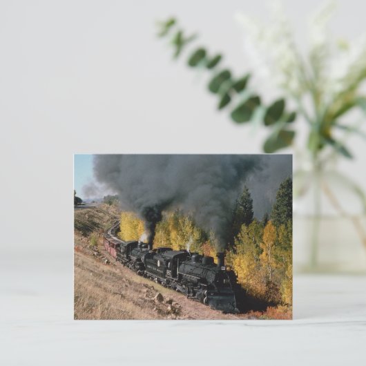 Cumbres and Toltec Railroad, No. 487 en No. 484 m, Briefkaart (Staand voorkant)