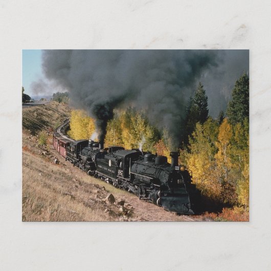 Cumbres and Toltec Railroad, No. 487 en No. 484 m, Briefkaart (Voorkant)