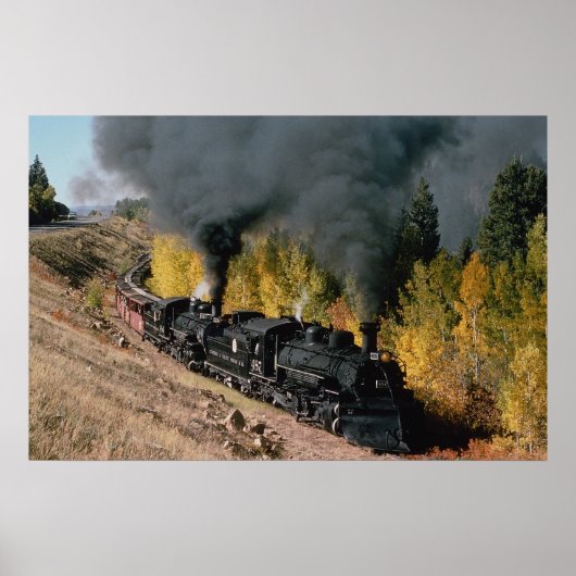 Cumbres and Toltec Railroad, No. 487 en No. 484 m, Poster (Voorkant)