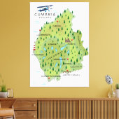 Cumbria Engeland Reisposter. Canvas Afdruk (Insitu (Woonkamer))
