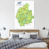 Cumbria Engeland Reisposter. Canvas Afdruk (Insitu (Slaapkamer))
