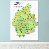 Cumbria Engeland Reisposter. Canvas Afdruk (Insitu (Houten vloer))
